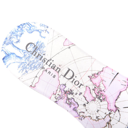 Christian Dior Canvas Around the World Embroidered Dway Flat Slide Sandals 36 True Blue 8 of 11