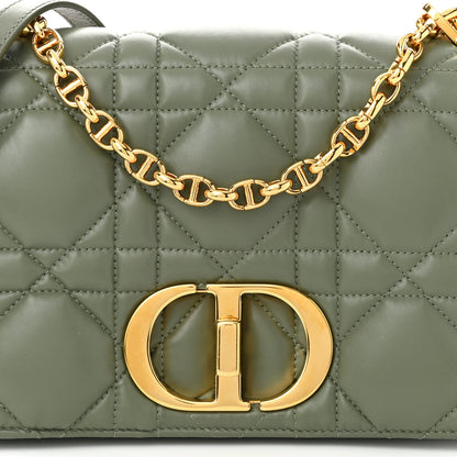 Christian Dior Calfskin Macrocannage Medium Caro Bag Cedar Green 8 of 10