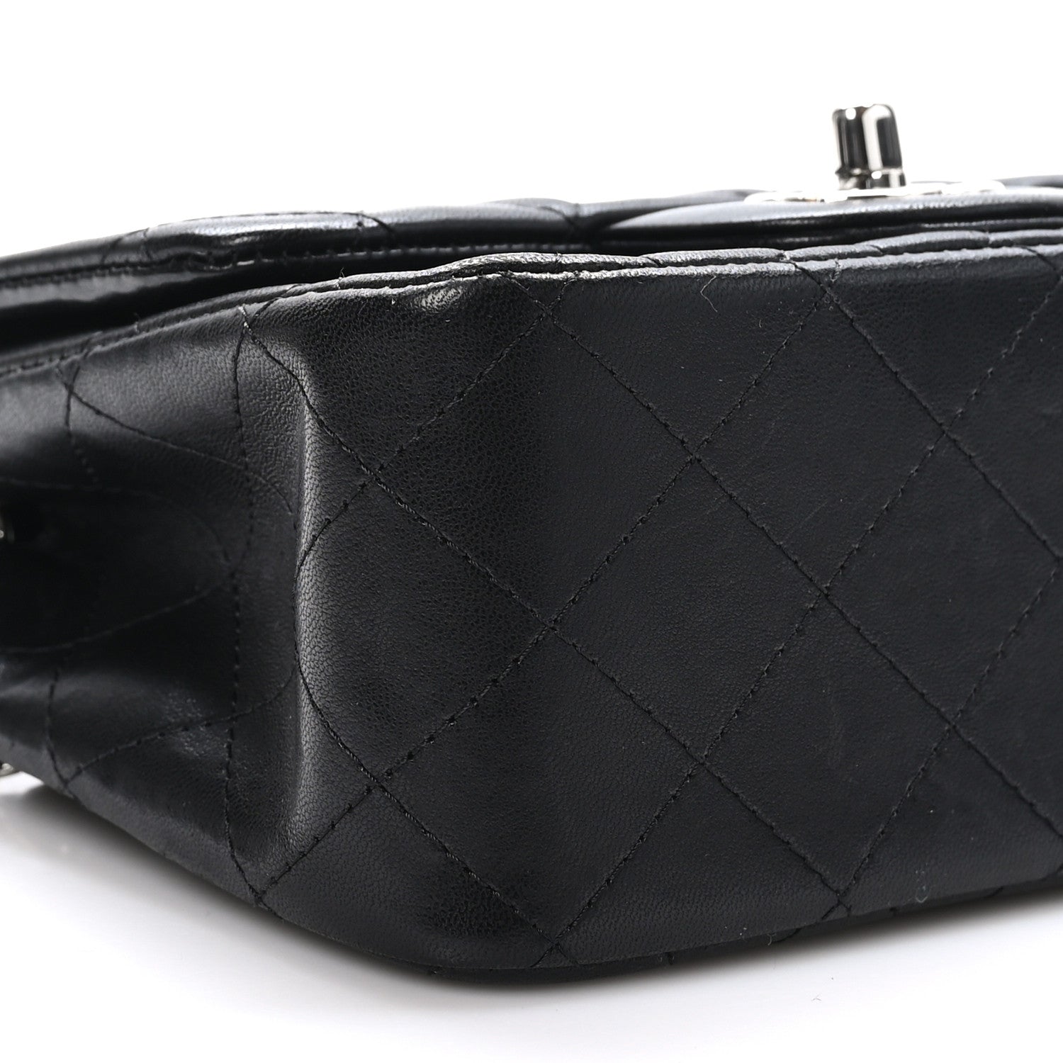 Chanel Lambskin Quilted Mini Square Flap Black 9 of 10