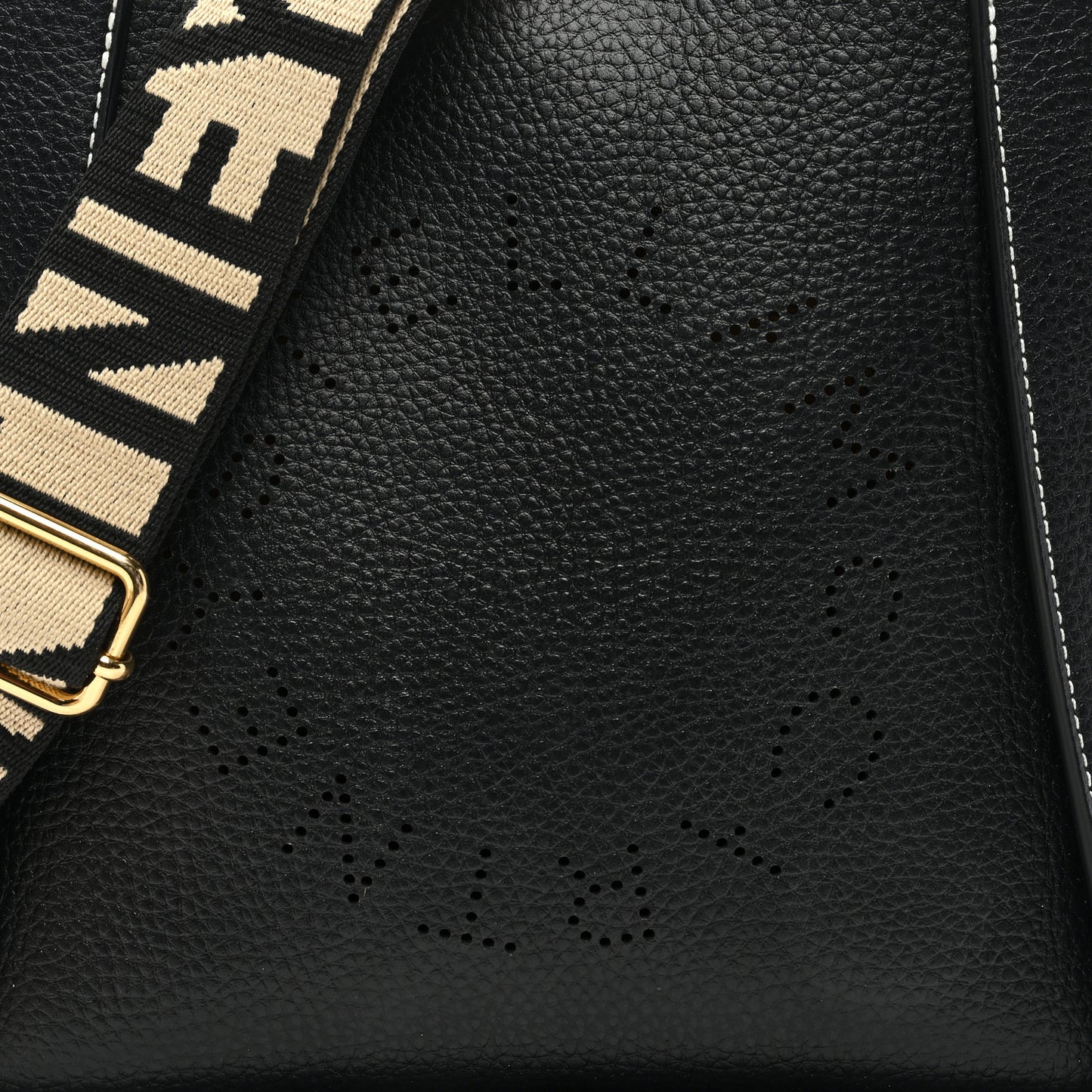 Eco Alter Nappa Perforated Logo Mini Crossbody Black