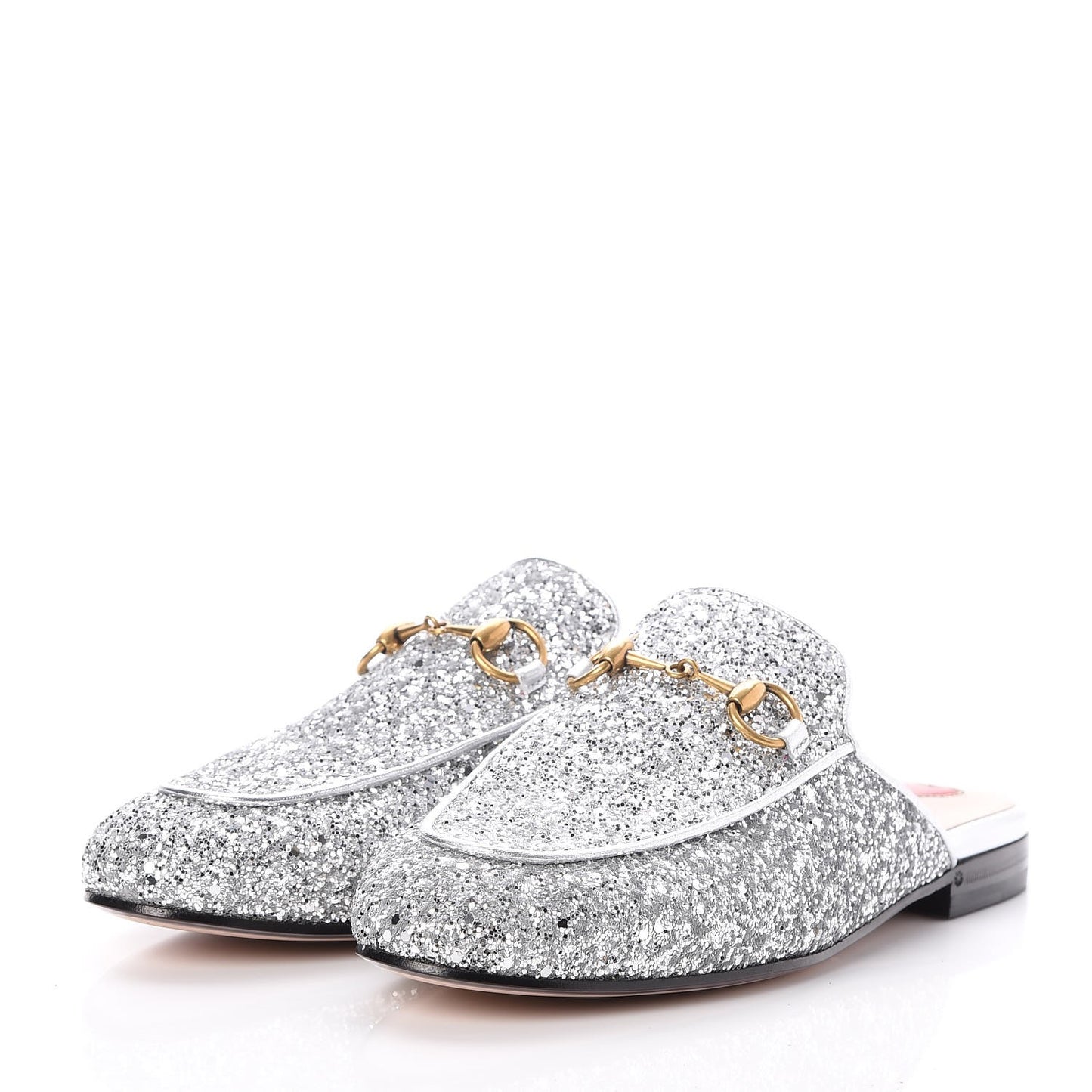 Glitter Princetown Slippers 36.5 Silver