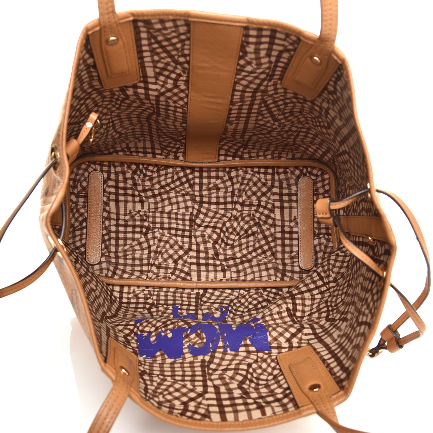 Visetos Medium Liz Reversible Shopper Tote Cognac