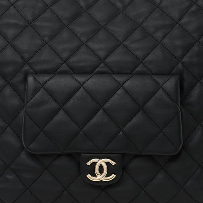 Chanel Lambskin Quilted Pocket Hobo Black 8 of 12