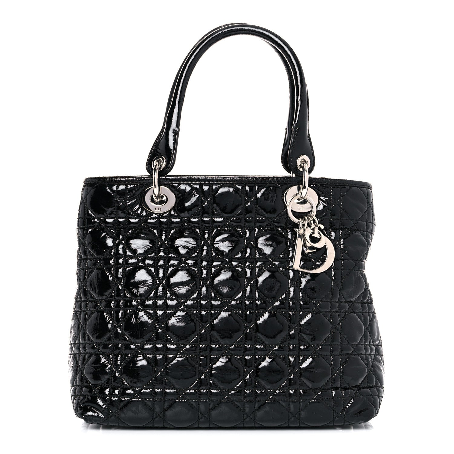 Christian Dior Patent Cannage Small Dior Soft Shopping Tote Black 1 of 19