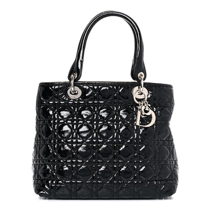 Christian Dior Patent Cannage Small Dior Soft Shopping Tote Black 1 of 19