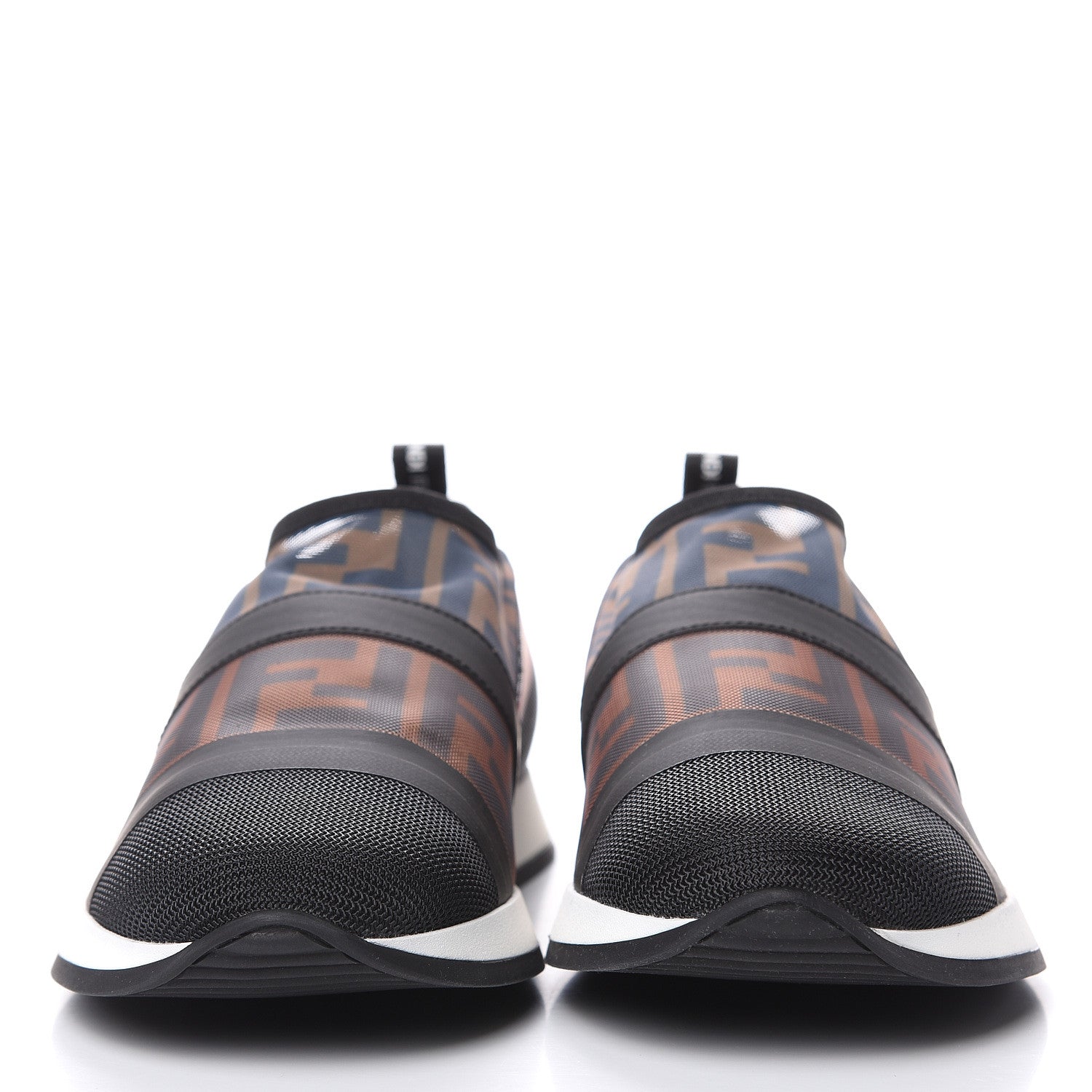 Fendi Technical Mesh FF Sneakers 39.5 Tobacco Red 2 of 10