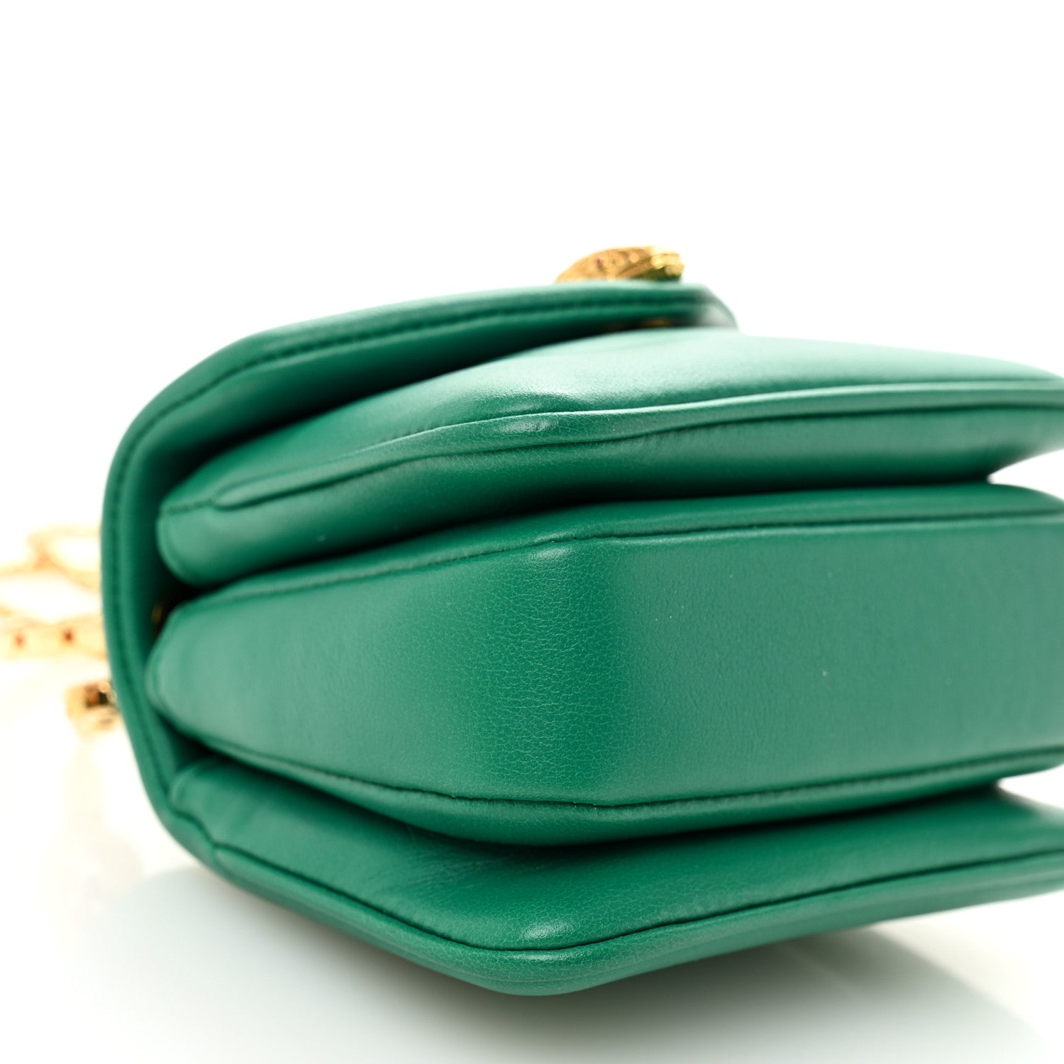 Bulgari Calfskin Serpenti Reverse Micro Top Handle Emerald Green 8 of 10