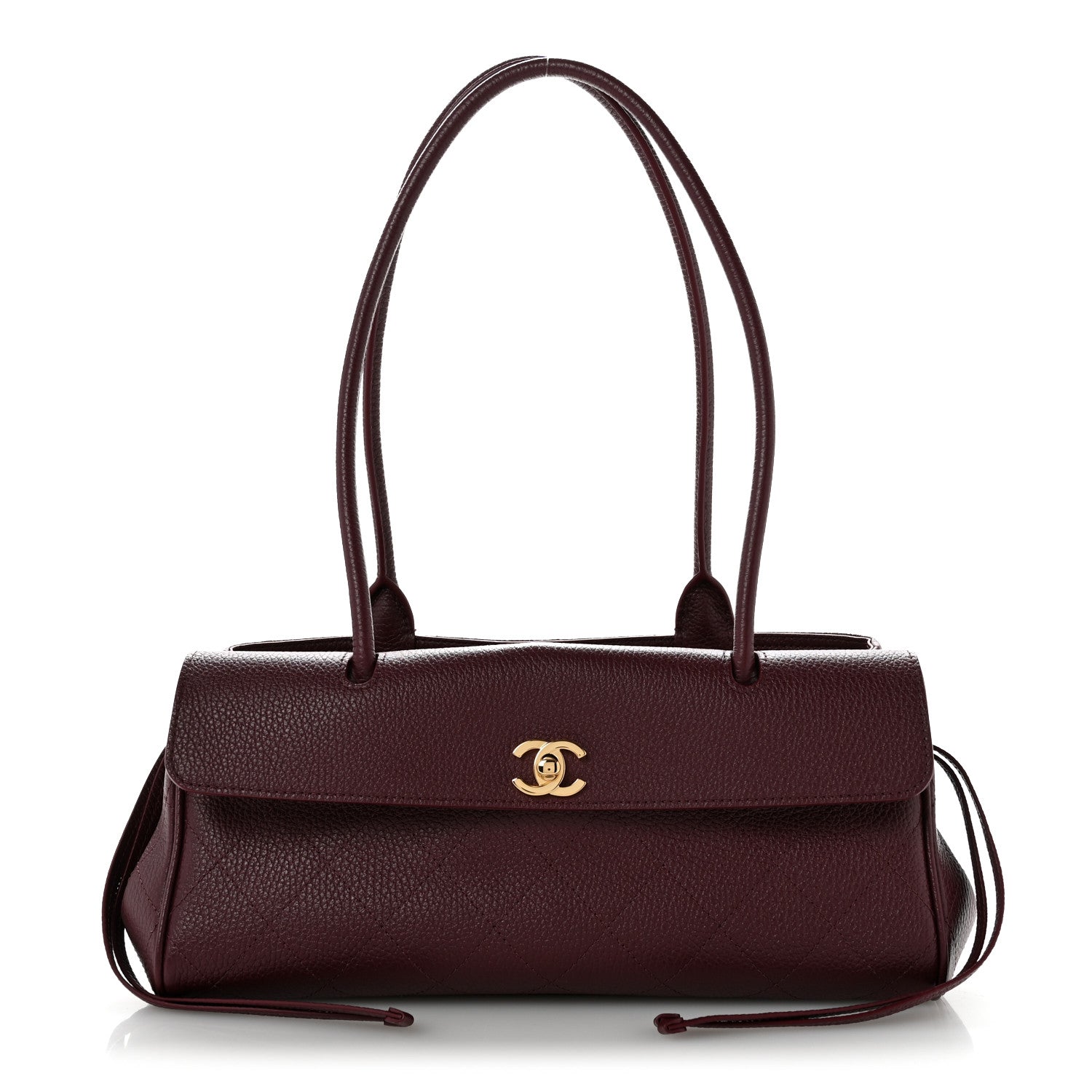 Chanel Grained Calfskin Stitched Urban Essentials Small Shopping Bag Burgundy 1 of 9
