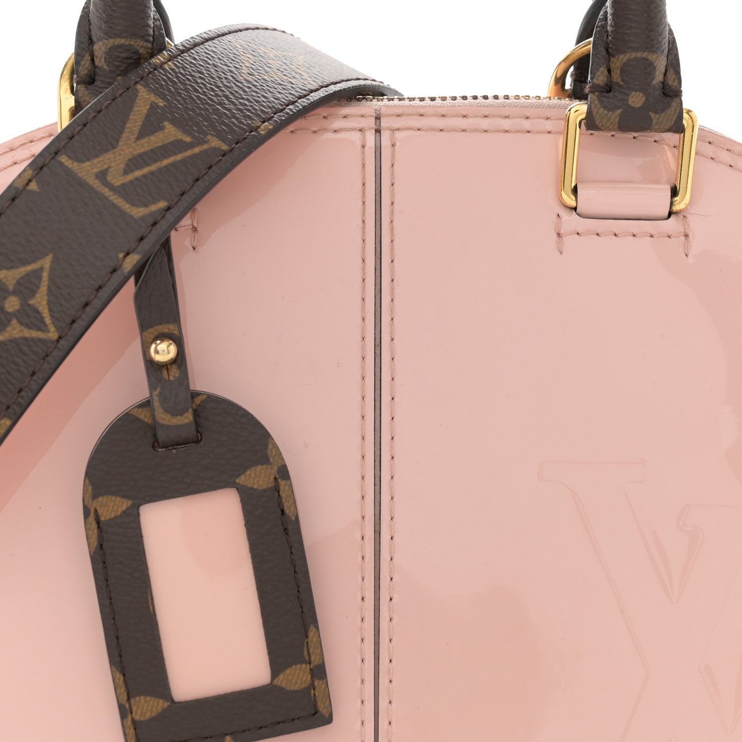 Louis Vuitton Patent Monogram Alma BB Rose Ballerine 8 of 12