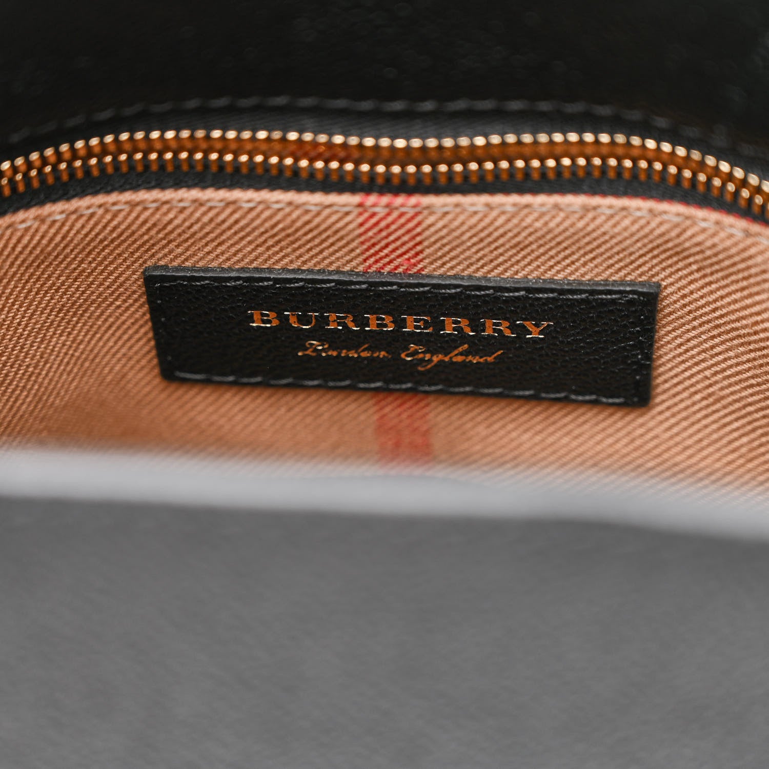 Burberry Soft Grain Calfskin Small Buckle Tote Black 10 of 21