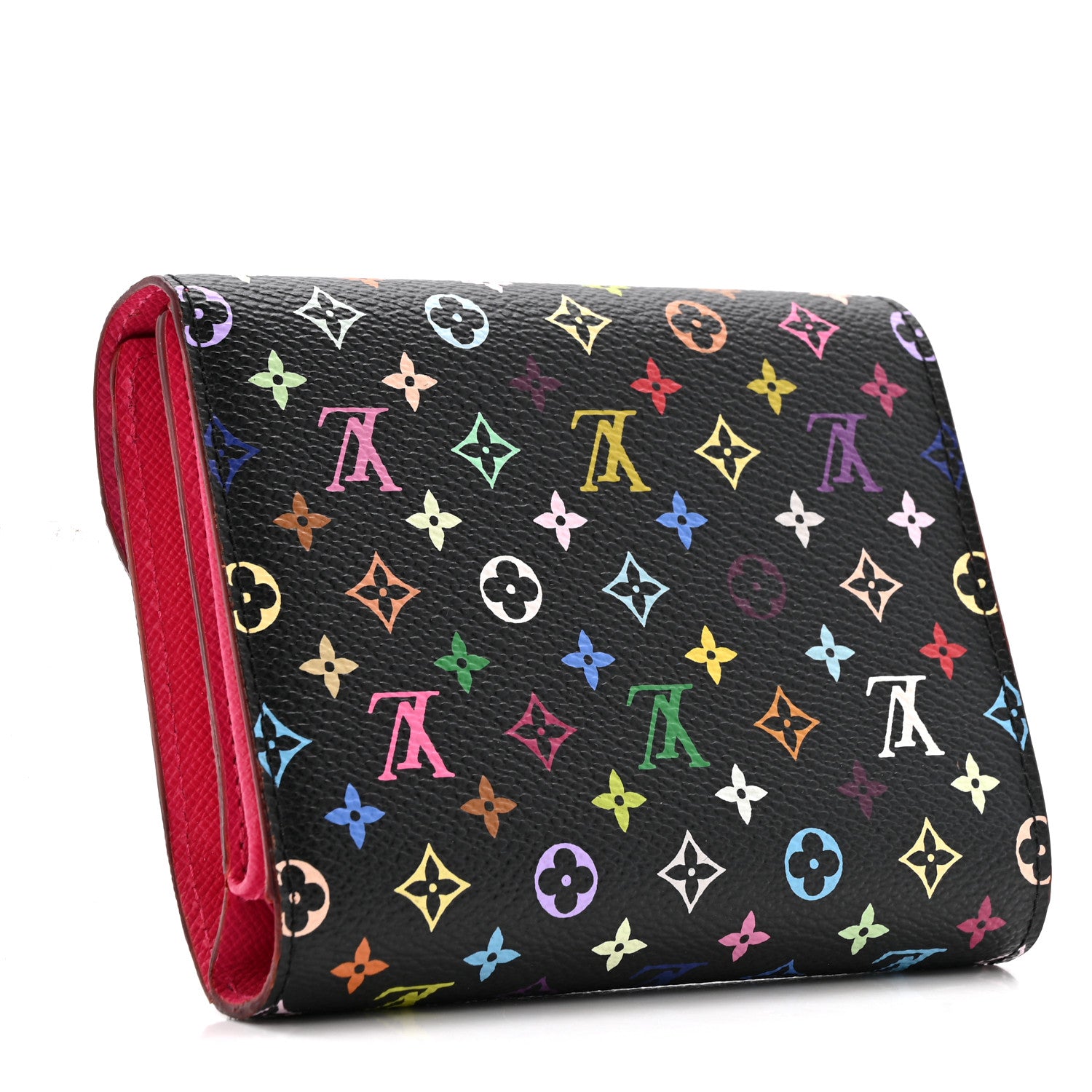 Louis Vuitton Monogram Multicolor Joey Wallet Black Grenade 3 of 12