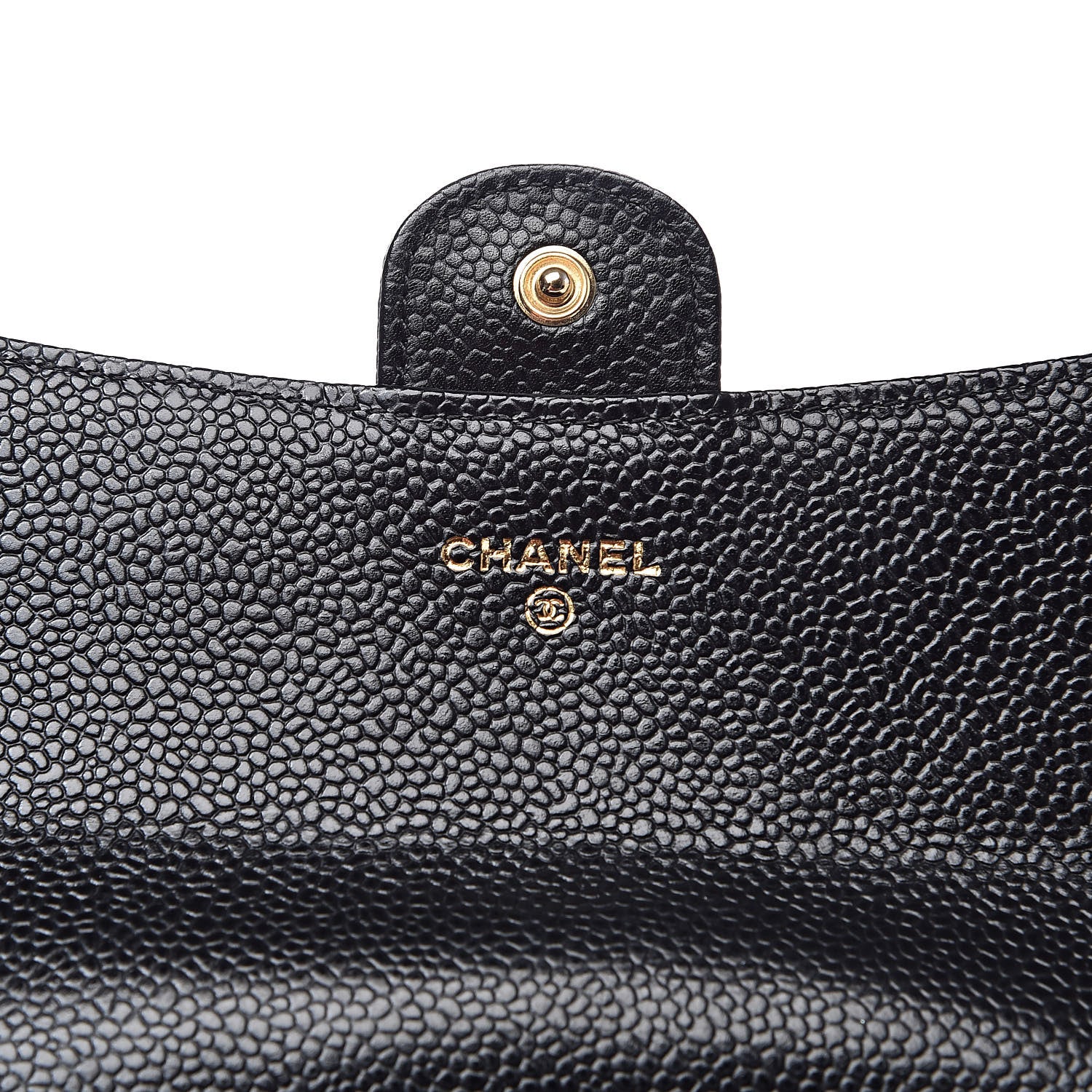 Chanel Caviar Quilted Large Flap Gusset Wallet Black 6 of 8