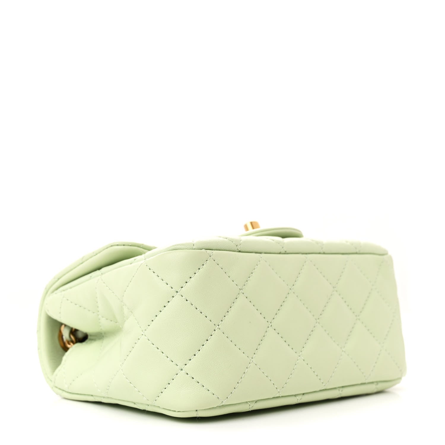 Chanel Lambskin Quilted Mini Pearl Crush Flap Light Green 4 of 12