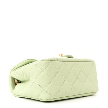 Chanel Lambskin Quilted Mini Pearl Crush Flap Light Green 4 of 12