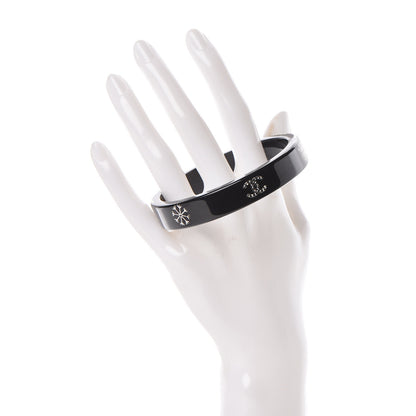 Chanel Resin Crystal Snowflake CC Bangle Black 2 of 4