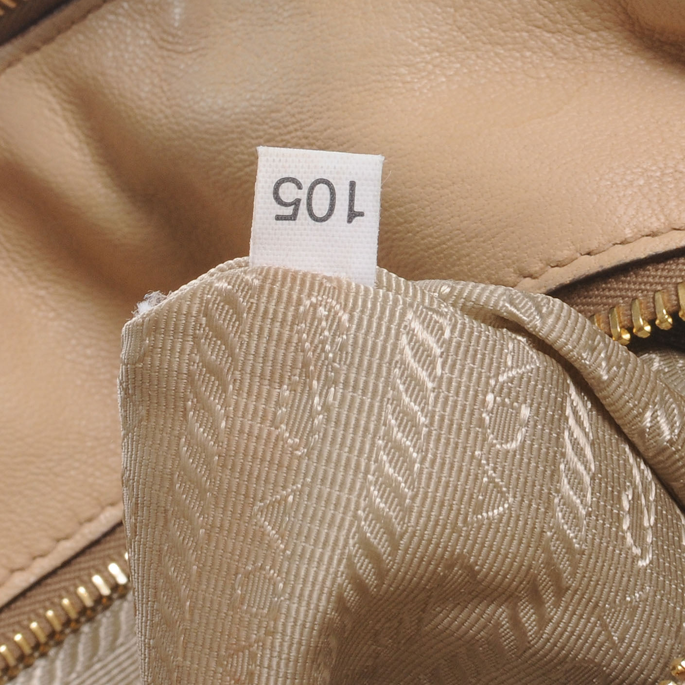 Prada Nappa Leather Gaufre Tote Beige 8 of 10