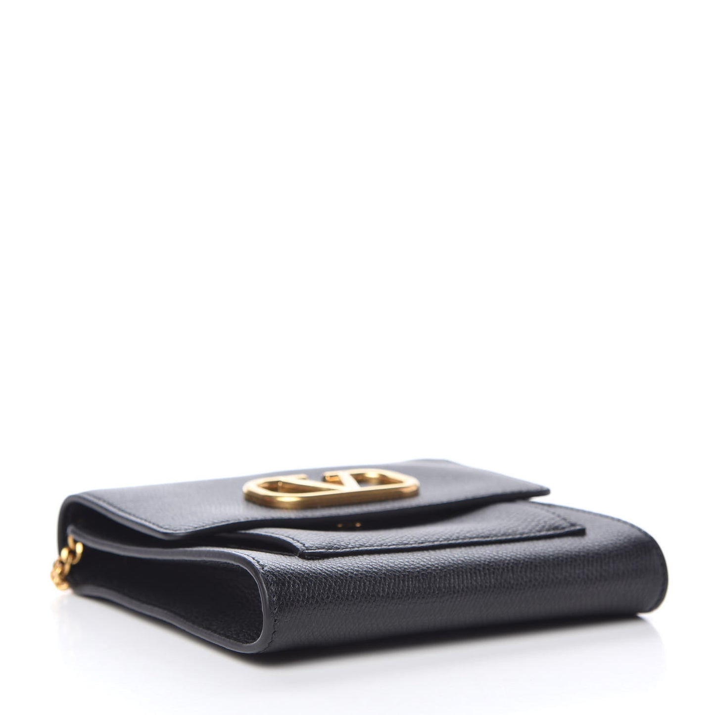 Calfskin VLogo Crossbody Bag Black