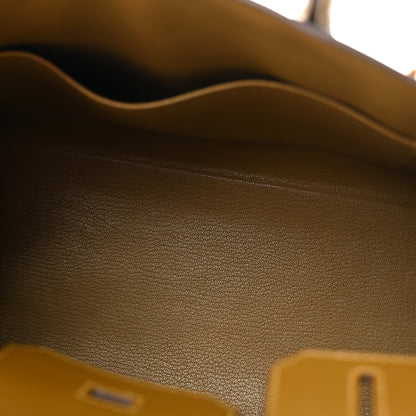 Hermes Madame Calfskin Birkin Sellier 30 Bronze Dore 4 of 11