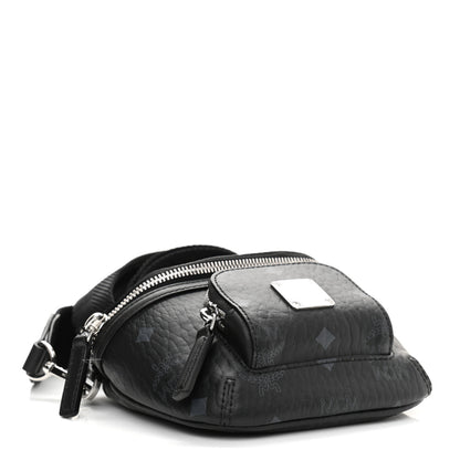 MCM Visetos X-Mini Aren Crossbody Bag Black 4 of 10