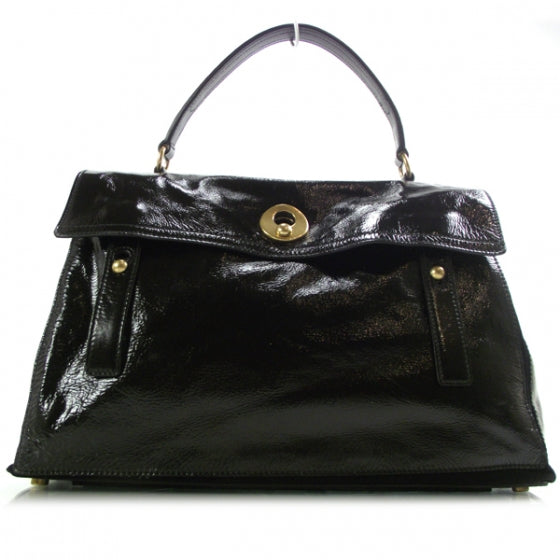 Saint Laurent Patent Muse Two Tote Black 1 of 10