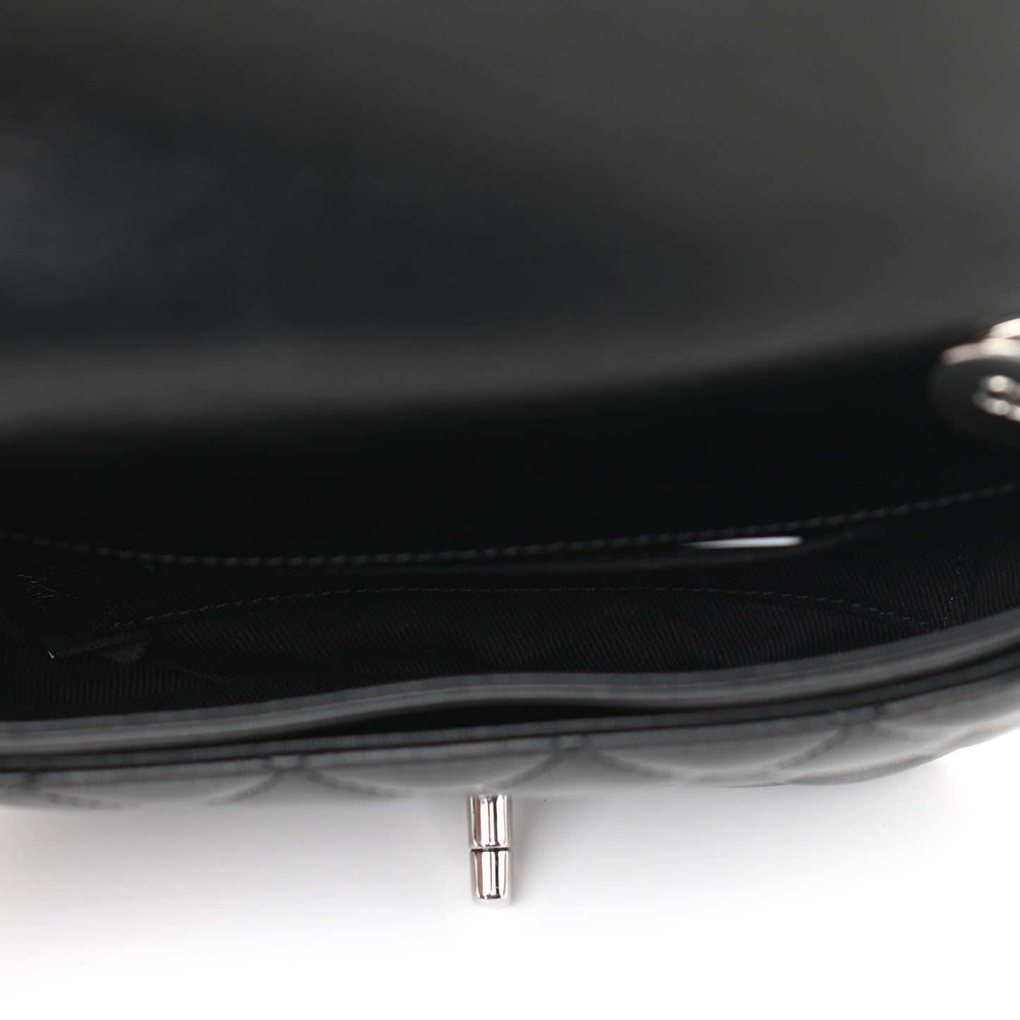 Calfskin Quilted CC Uniform Flap Belt Bag Black