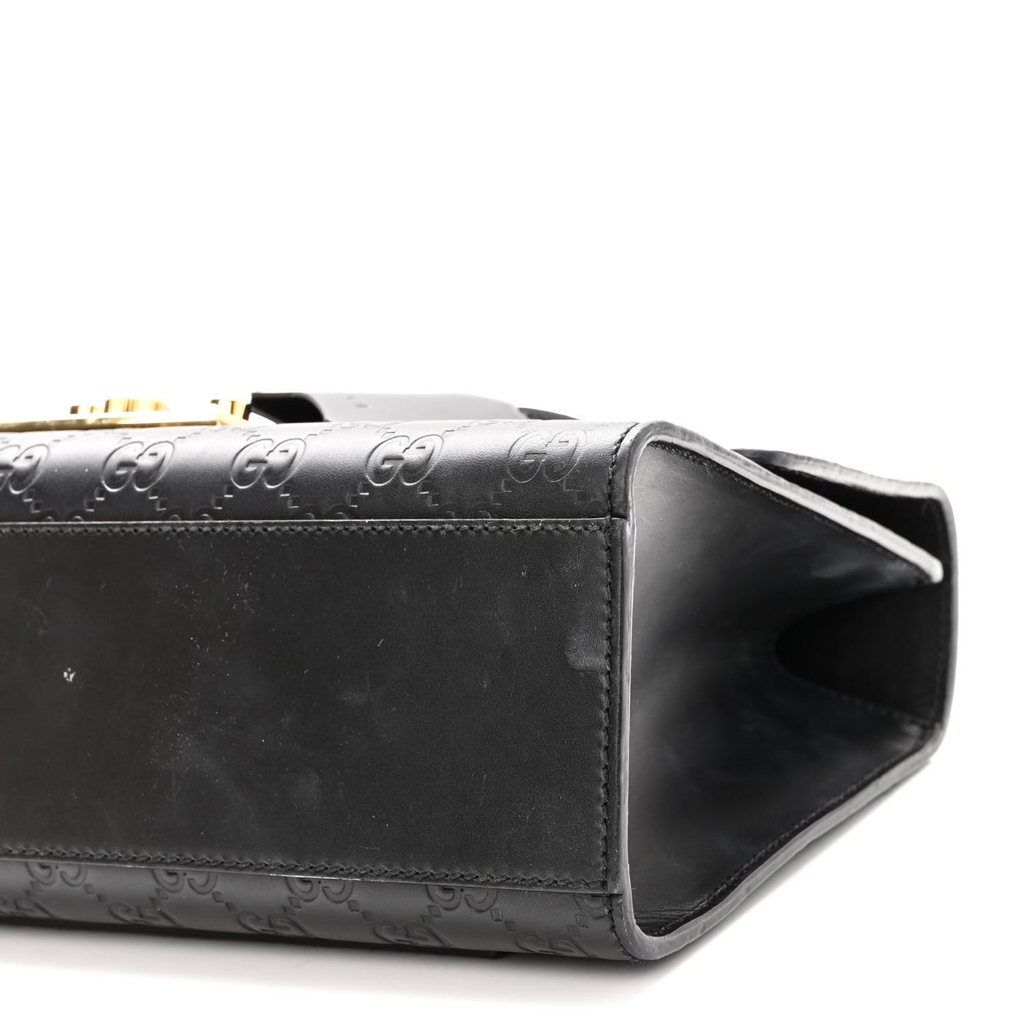 Guccissima Medium Padlock Shoulder Bag Black