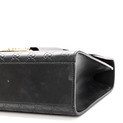 Gucci Guccissima Medium Padlock Shoulder Bag Black 10 of 15