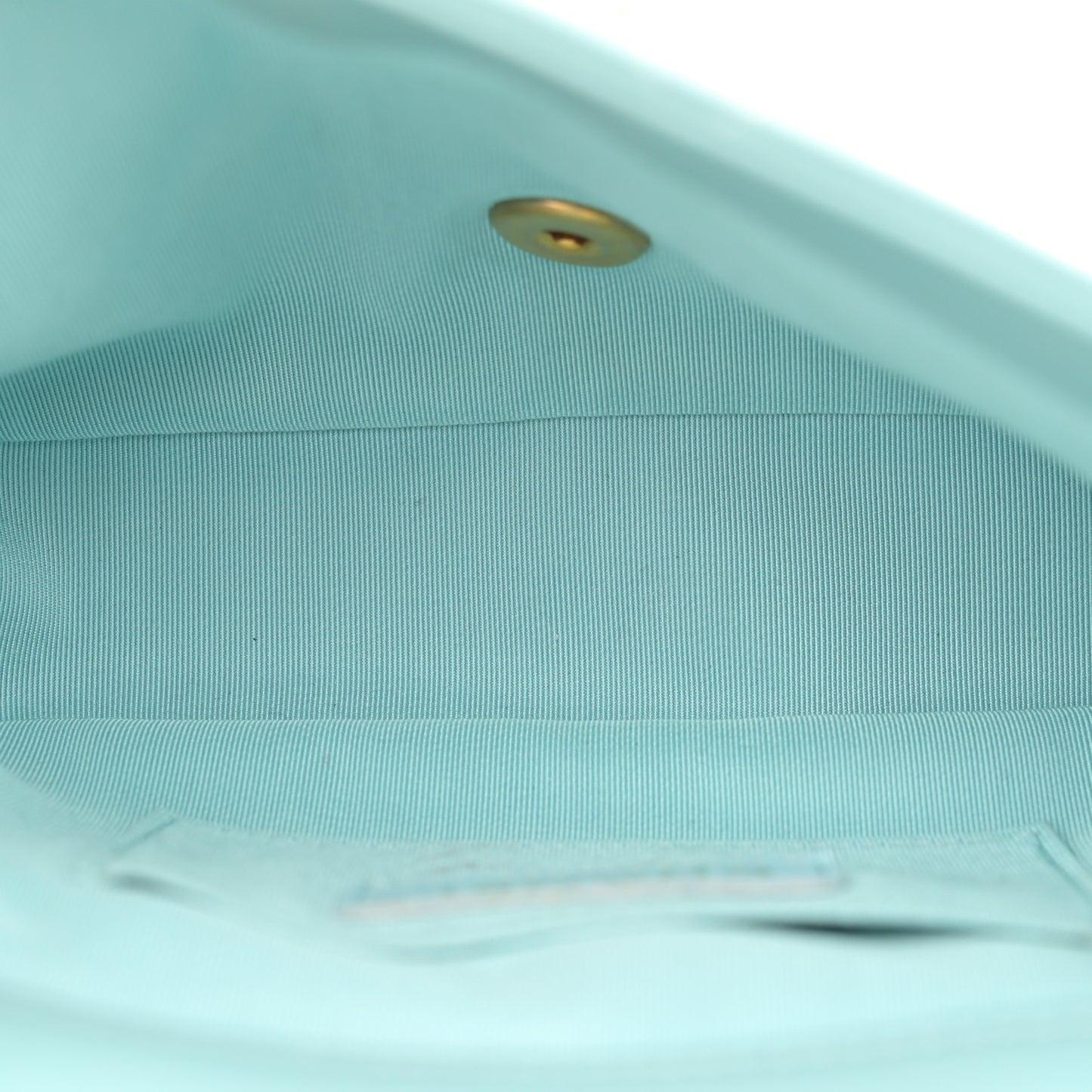Lambskin Quilted Small Circular Handle Bag Blue