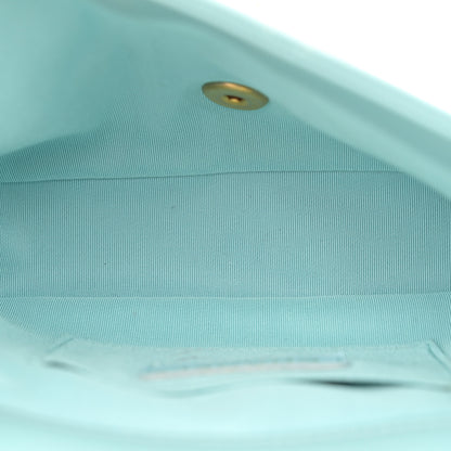 Chanel Lambskin Quilted Small Circular Handle Bag Blue 5 of 13
