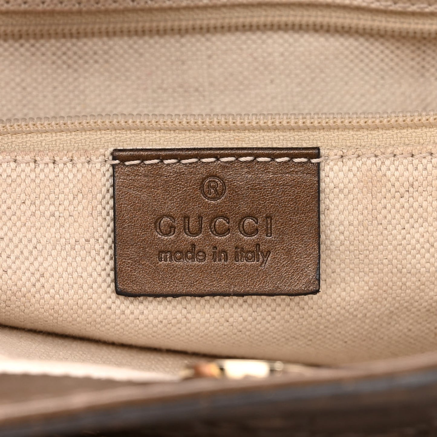 Metallic Guccissima Medium Sukey Tote Bronze