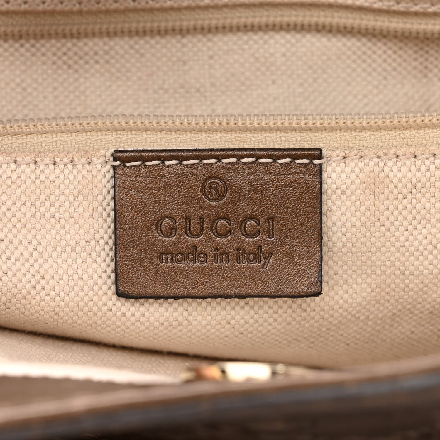 Gucci Metallic Guccissima Medium Sukey Tote Bronze 6 of 14