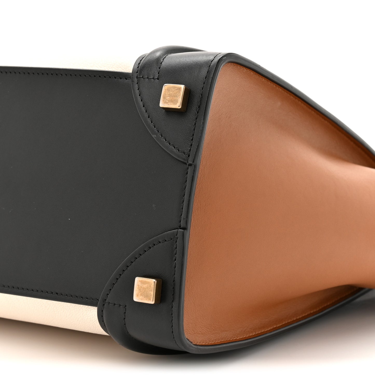 Baby Grained Calfskin Nubuck Micro Tri-Color Luggage White