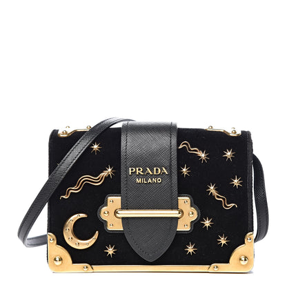 Prada Velvet Cahier Astrology Bag Black 1 of 13