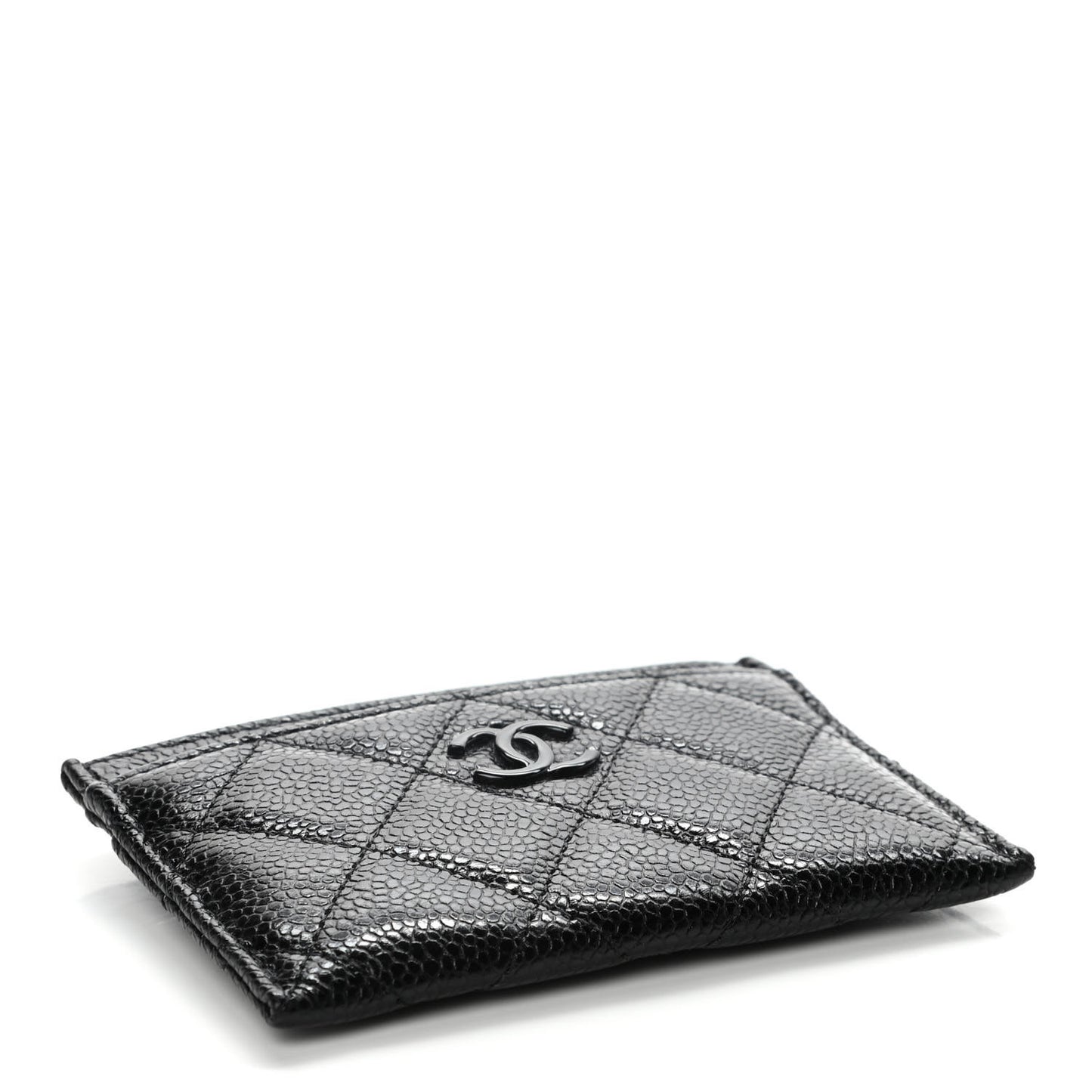 Caviar Quilted Incognito Card Holder Black