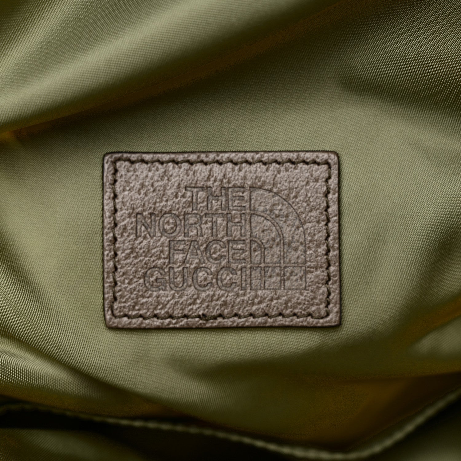 Gucci X THE NORTH FACE Econyl Nylon Medium Backpack Brown White 8 of 16