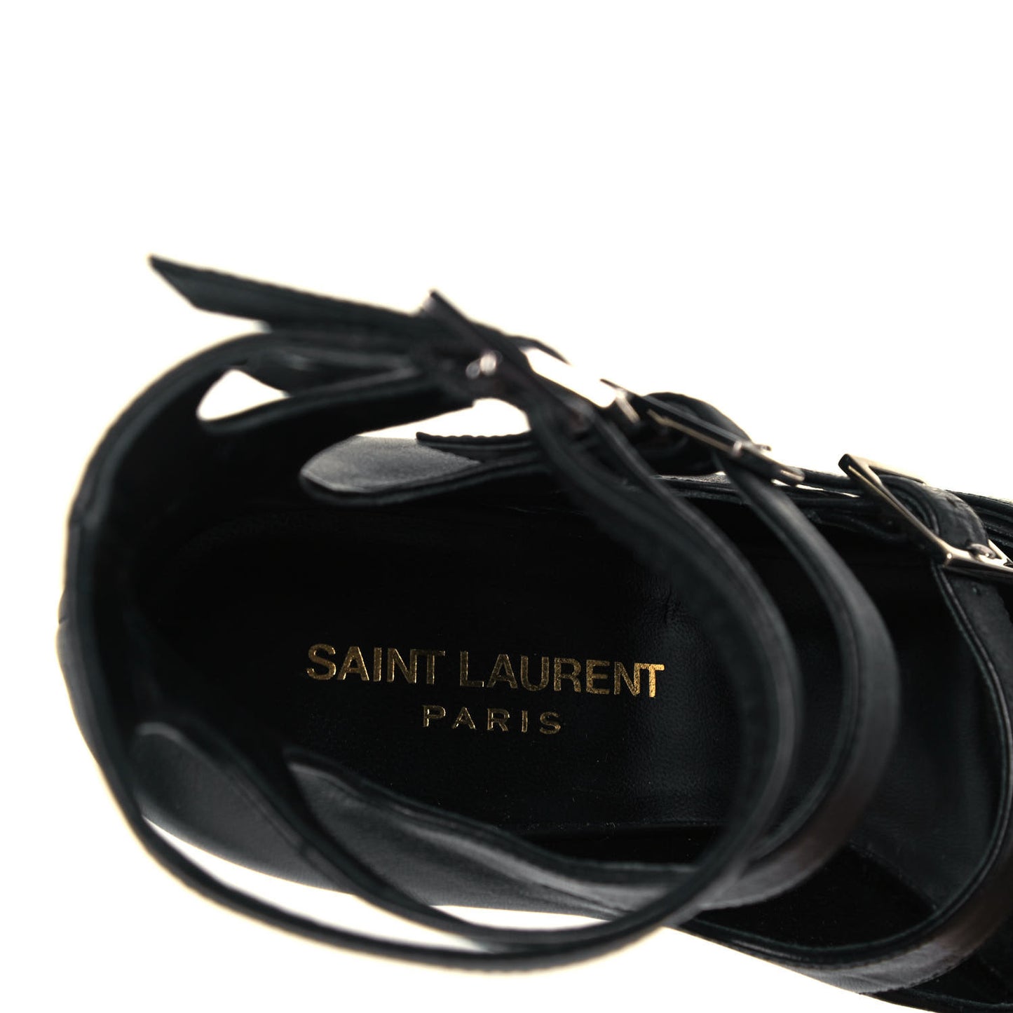 Calfskin Babies 90 Multi Strap Sandal 37 Black