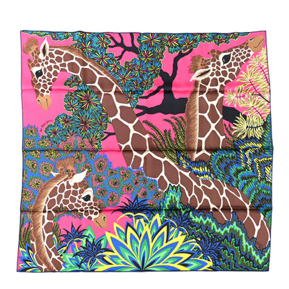 Hermes Silk Three Graces Scarf 90 Rose Vif Marron Jaune Vif 1 of 6