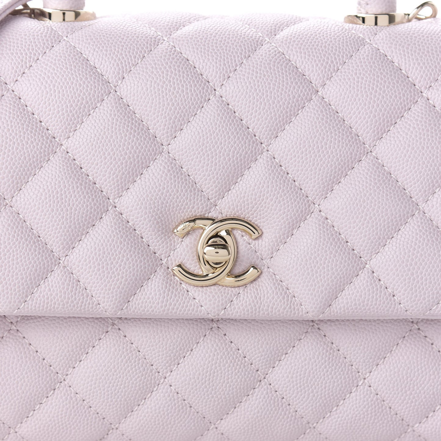 Caviar Quilted Mini Coco Handle Flap Lilas Lilac