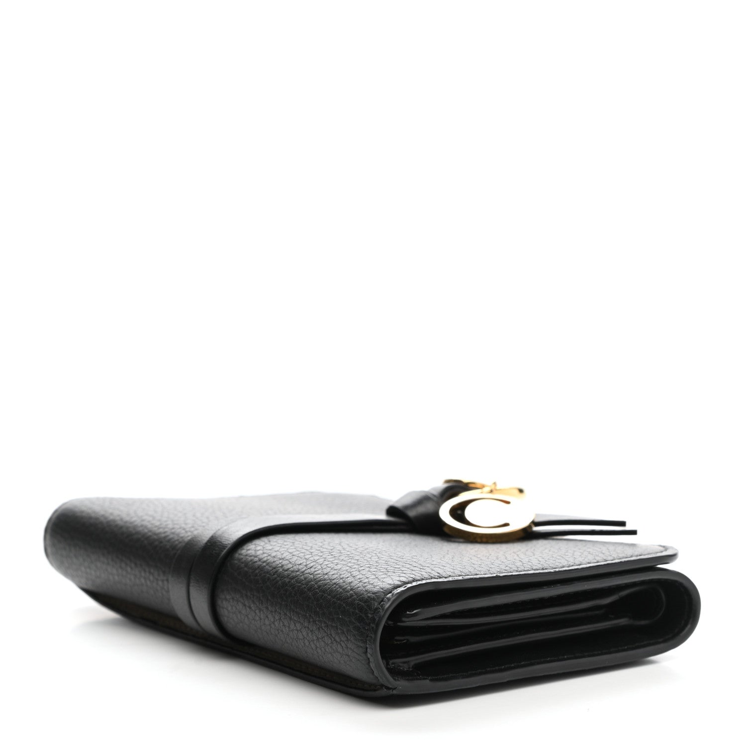Chloe Grained Calfskin Alphabet Compact Wallet Black 5 of 11