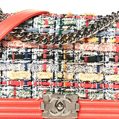 Chanel Lambskin Tweed Medium Boy Flap Coral 8 of 11