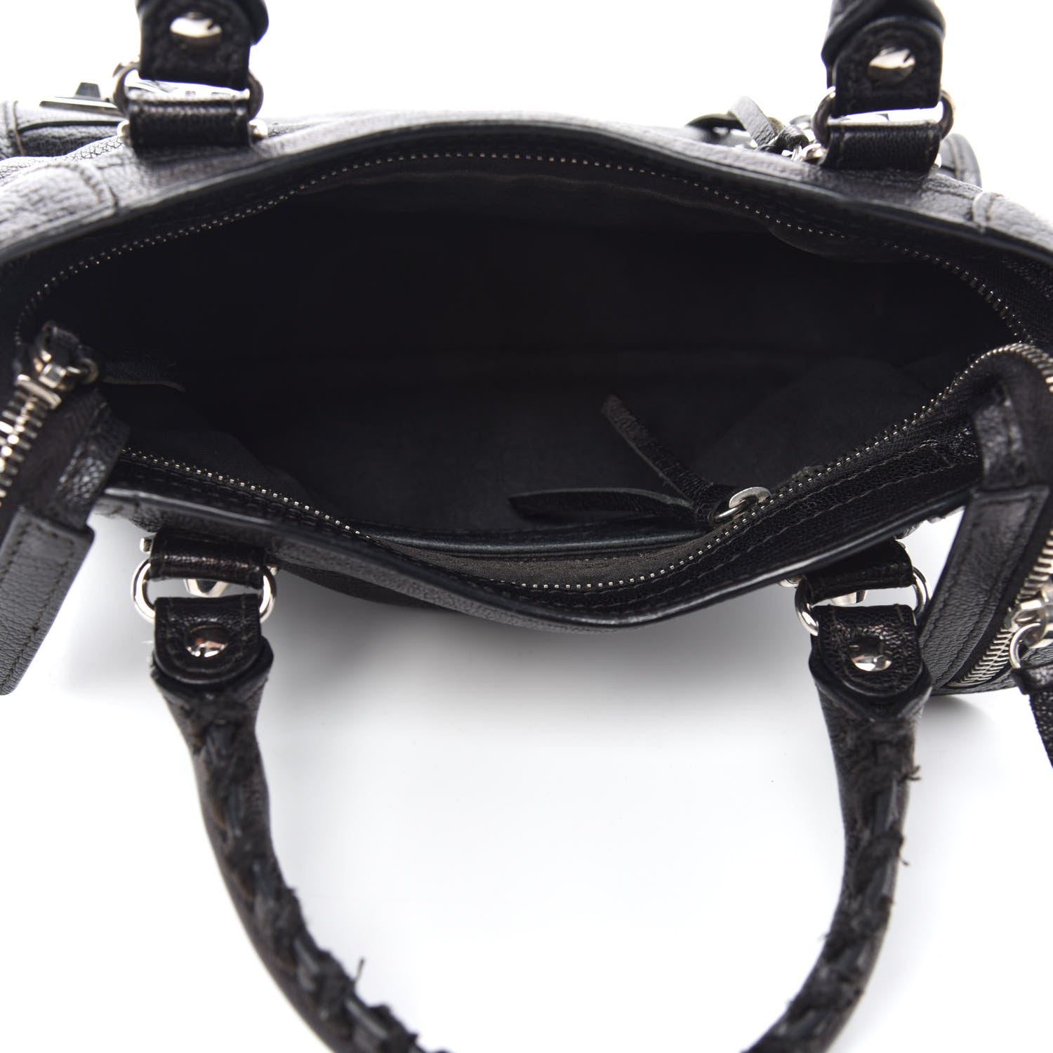 Balenciaga Chevre Silver Metallic Edge Hardware Mini City Black 5 of 15