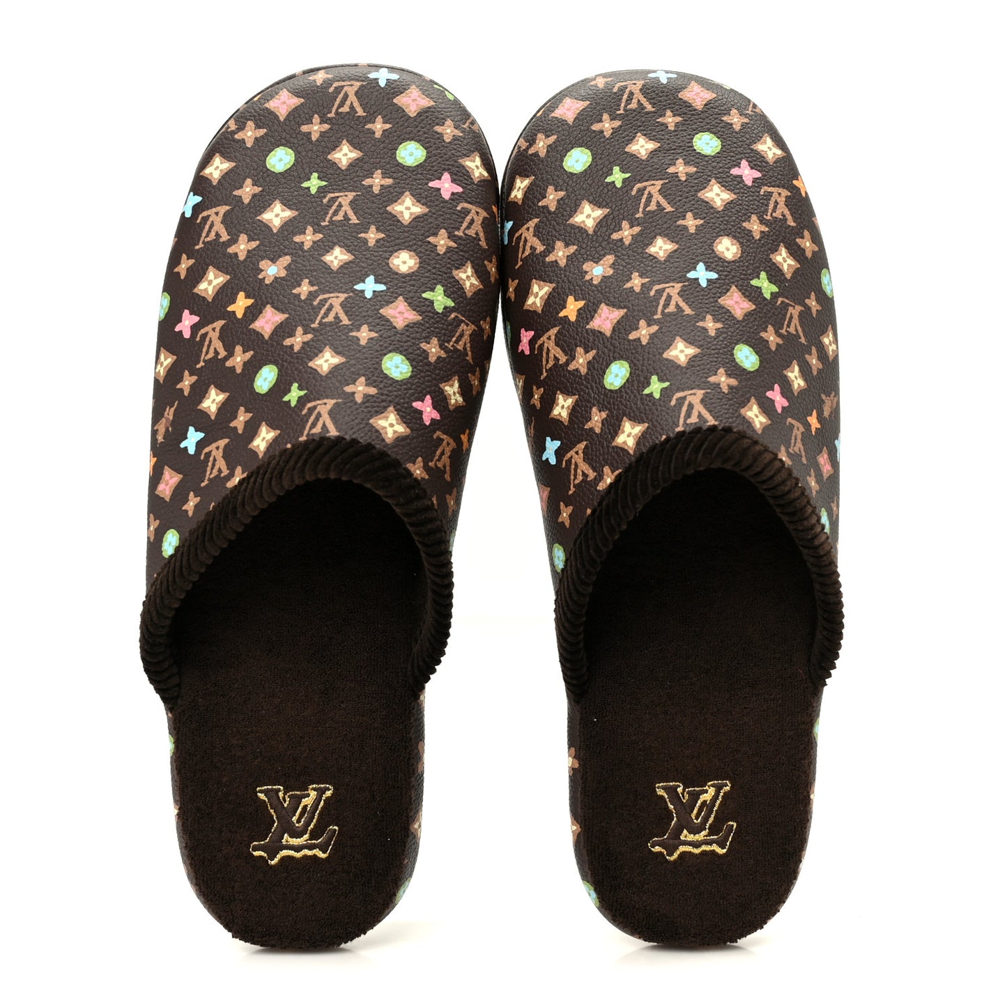 X TYLER THE CREATOR Monogram Craggy LV Palace Mens Slippers  9 Mocha