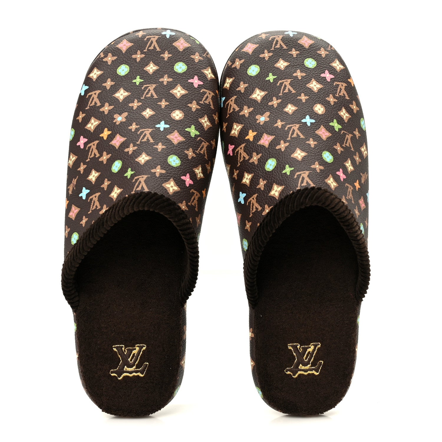 Louis Vuitton X TYLER THE CREATOR Monogram Craggy LV Palace Mens Slippers  9 Mocha 2 of 10