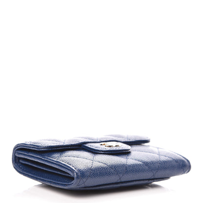 Chanel Caviar Quilted Flap Card Holder Navy 4 of 9