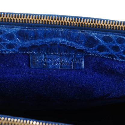 Nancy Gonzalez Crocodile Executive Double Zip Tote Blue 6 of 7