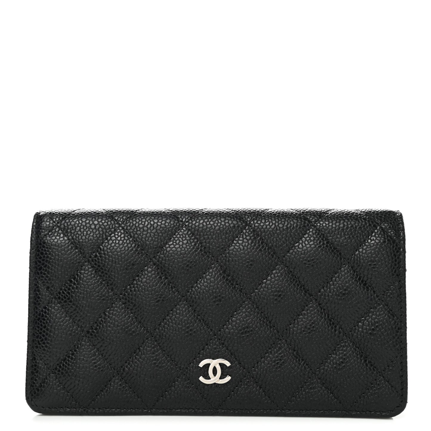 Caviar Quilted Yen Wallet Black