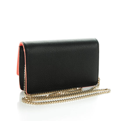 Versace Grained Calfskin Palazzo Chain Evening Bag Black Flamingo 3 of 6