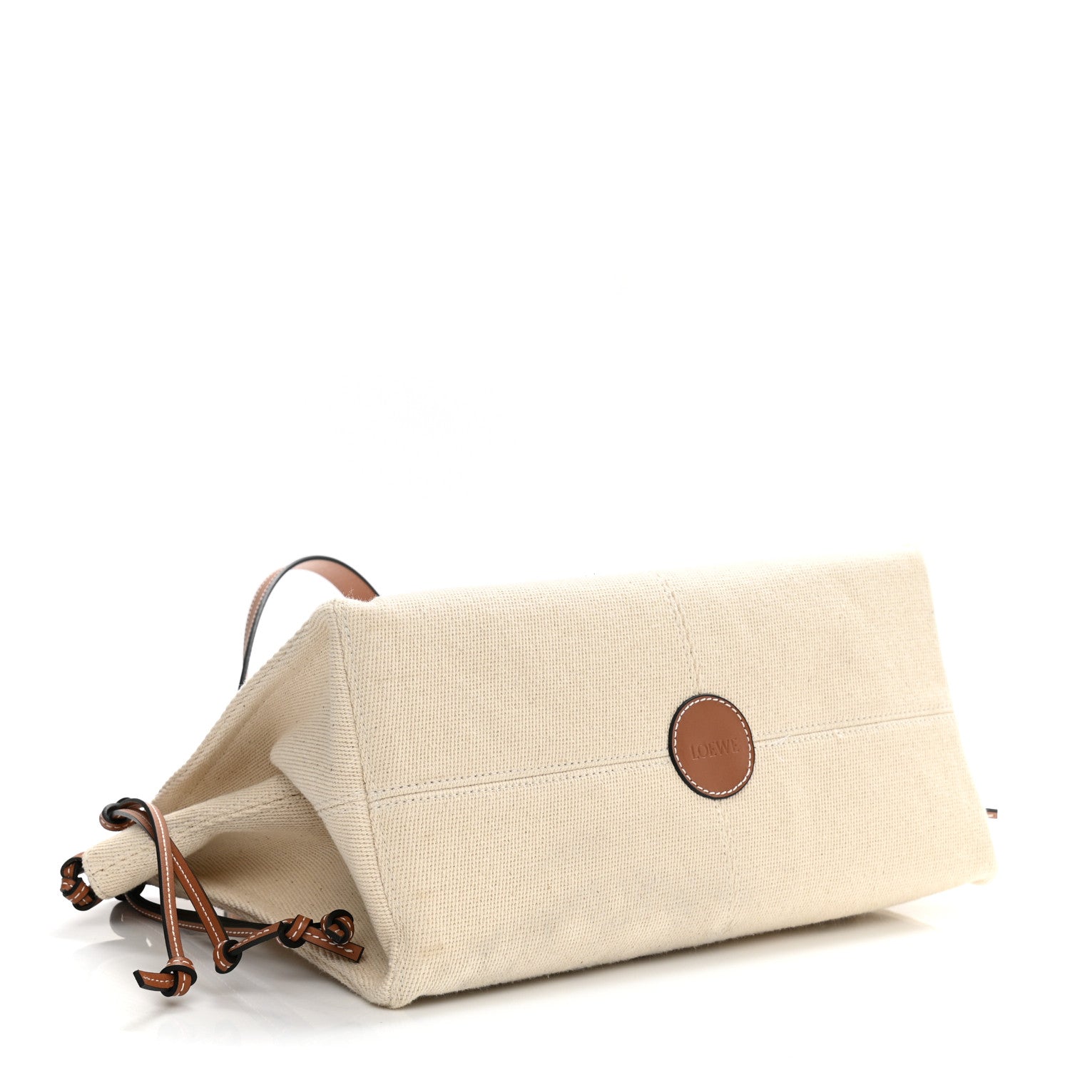 Loewe Canvas Calfskin Small Cushion Tote Beige 4 of 11