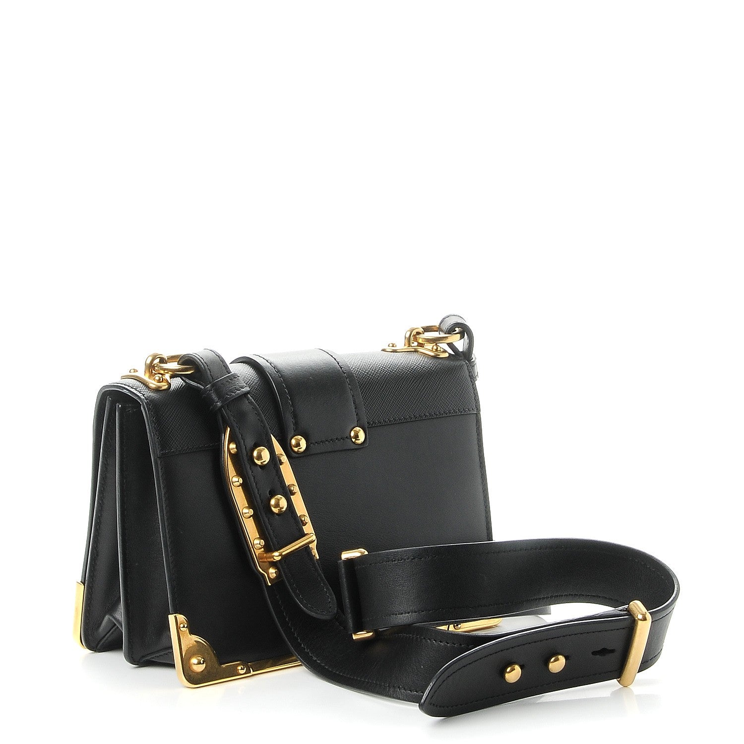 Prada City Calf Saffiano Cahier Bag Nero Black 3 of 7