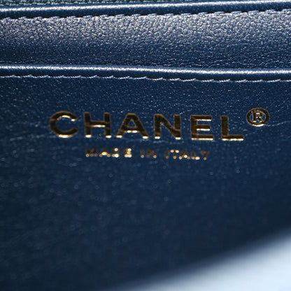 Chanel Washed Denim Quilted Mini Rectangular Flap Blue 6 of 10